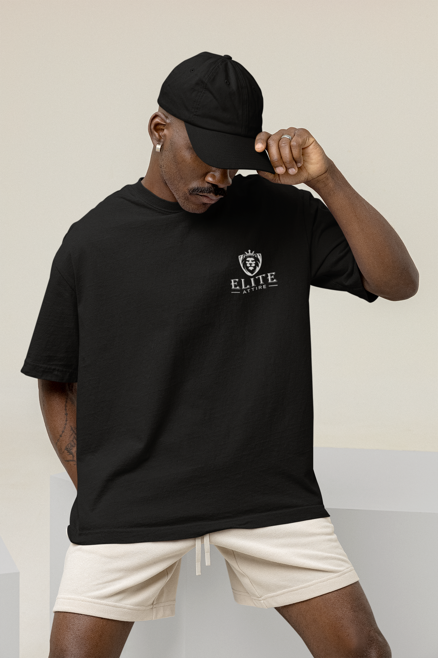 ELITE ATTIRE Black & White Oversize T-Shirt