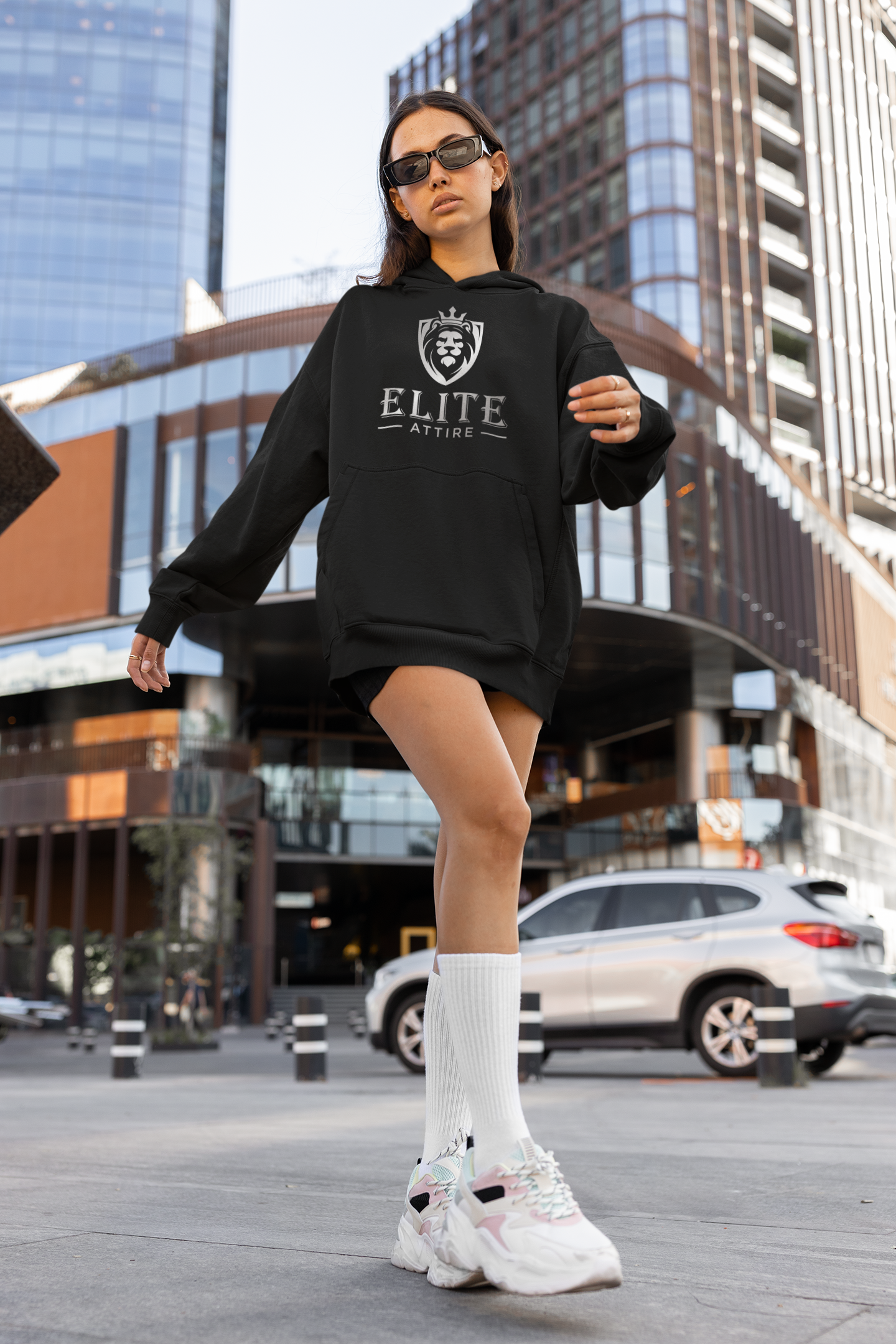 ELITE ATTIRE ROYAL SILVER Kingsize Hoodie
